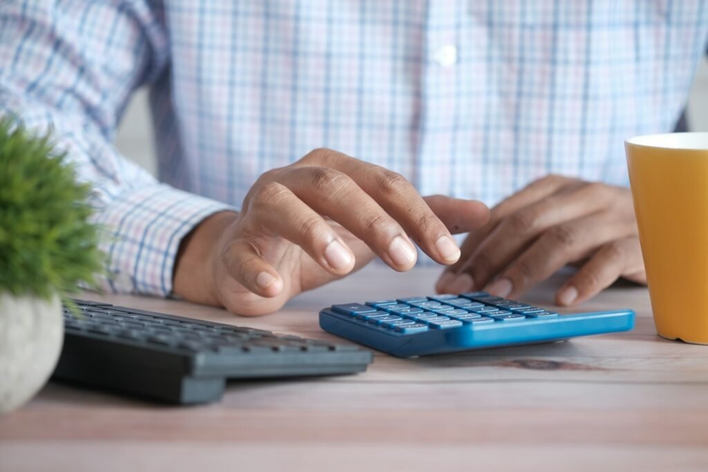 Payroll processing with a calculator
